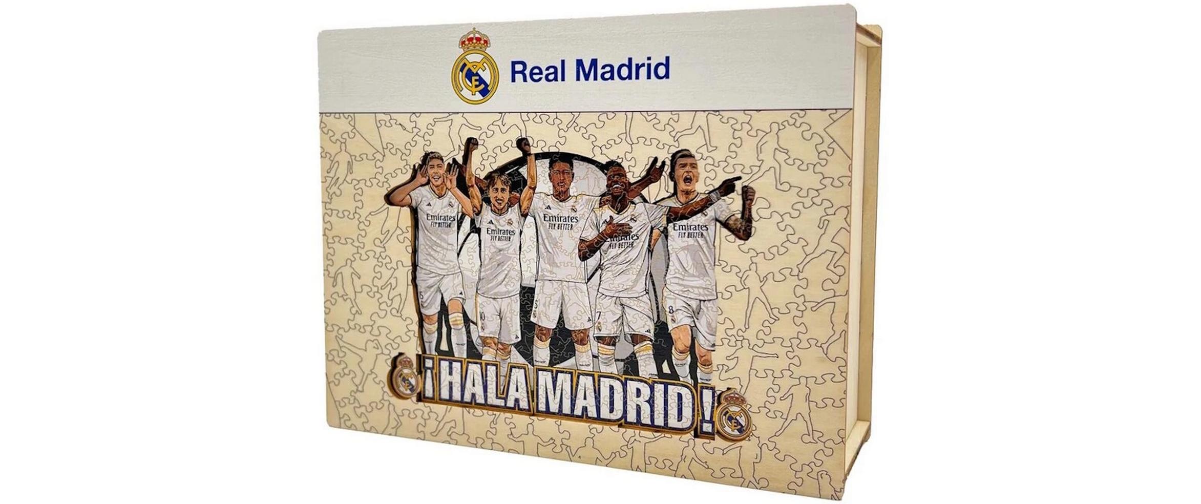 Real Madrid CF - 5 SpielerOffizielles Holzpuzzle, Grösse M