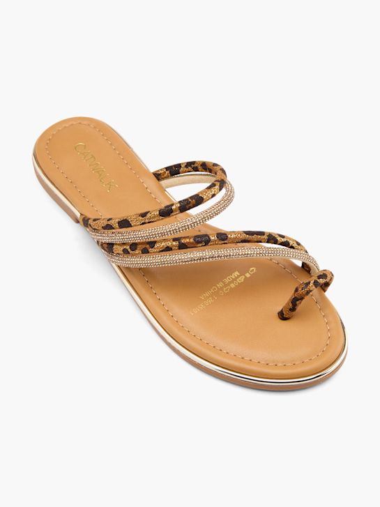 Catwalk Pantoletten-Zehentrenner beige