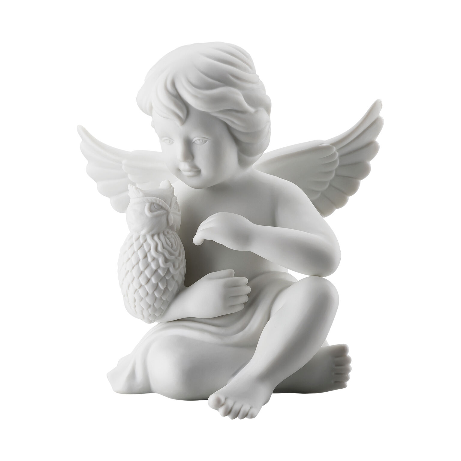 Angels Weiss matt Engel mit Eule