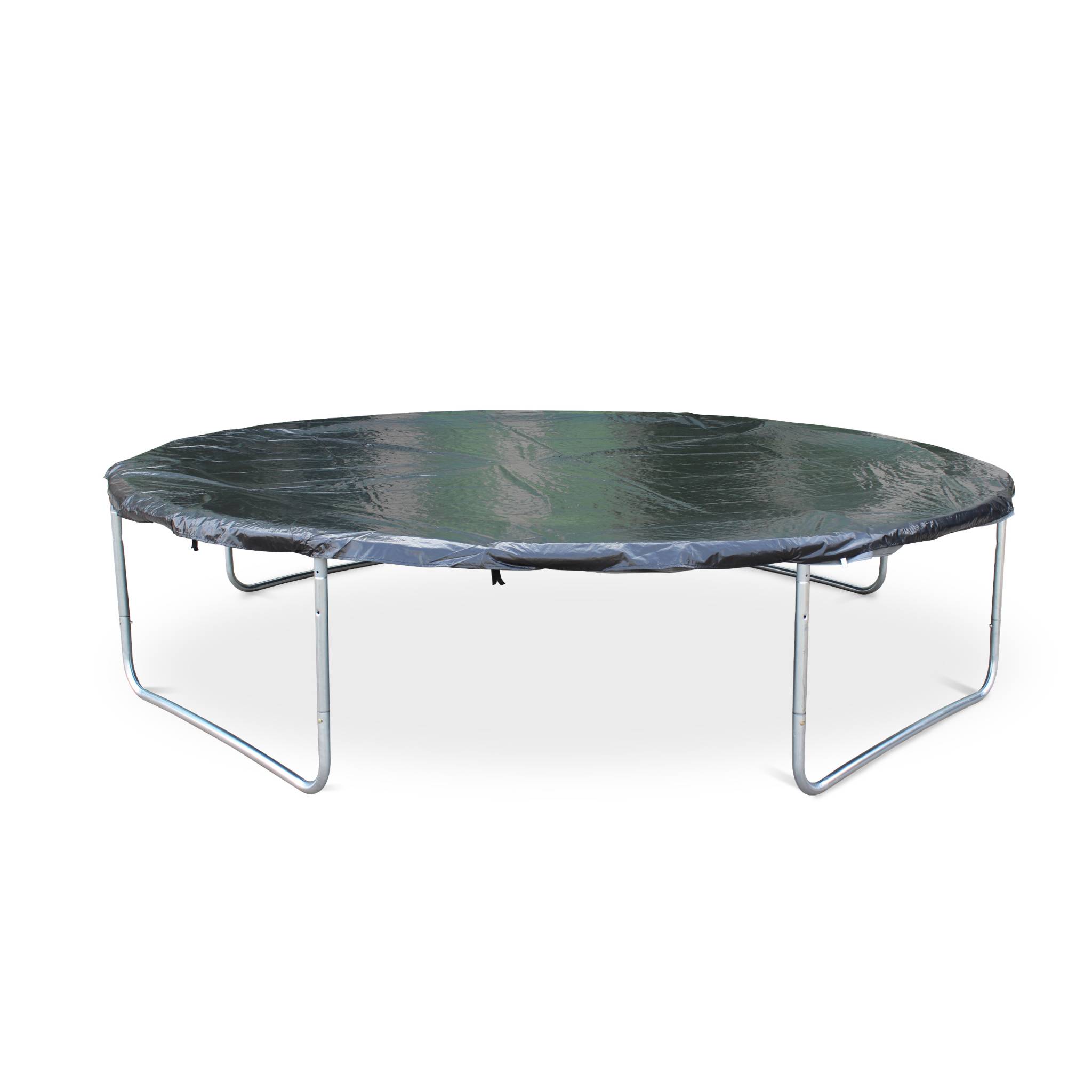 Trampoline 430cm bleu avec pack d'accessoires + tente de camping avec sac de transport