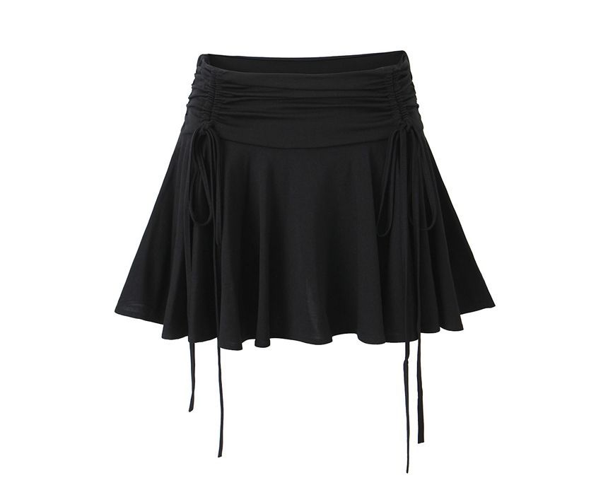 Ulark - Balletcore hoge taille effen mini A-lijn rok