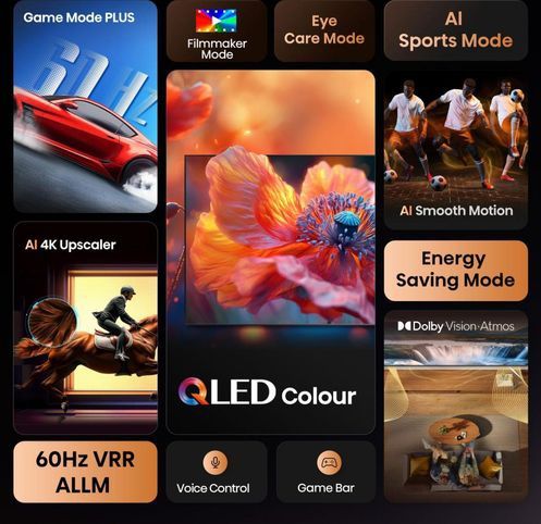 Hisense - 50E77Q - Smart TV - 50 inch - 4K Ultra HD - HDR - QLED