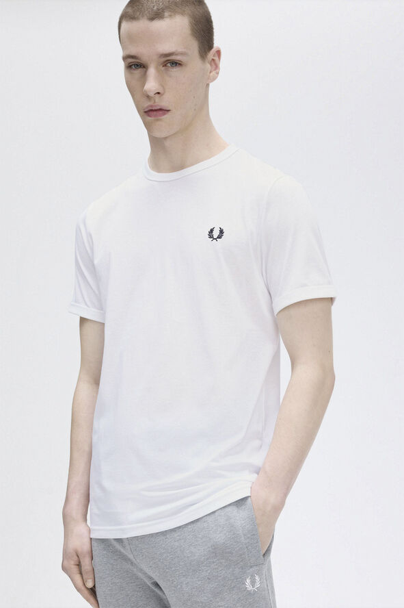 Fred Perry RINGER T-SHIRT Hvid