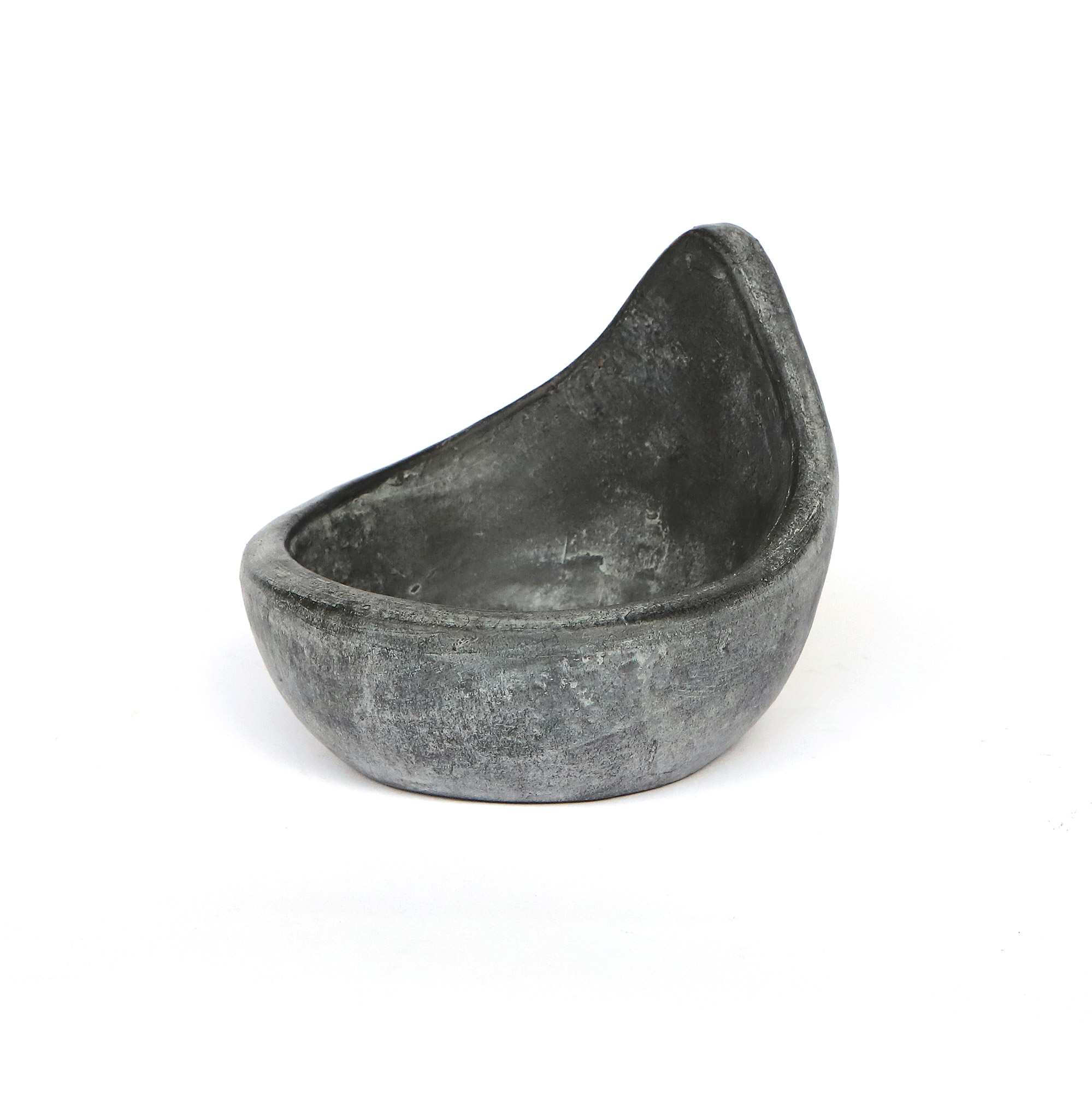 Kerzenhalter in Beton-Optik L, Terrakotta, B 13,5 cm, L 16 cm, H 11 cm von fischer's lagerhaus