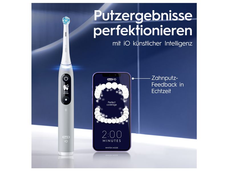 Oral-B Mikrovibrationszahnbürste iO Series 6 Grey Opal Elektrische Zahnbürste