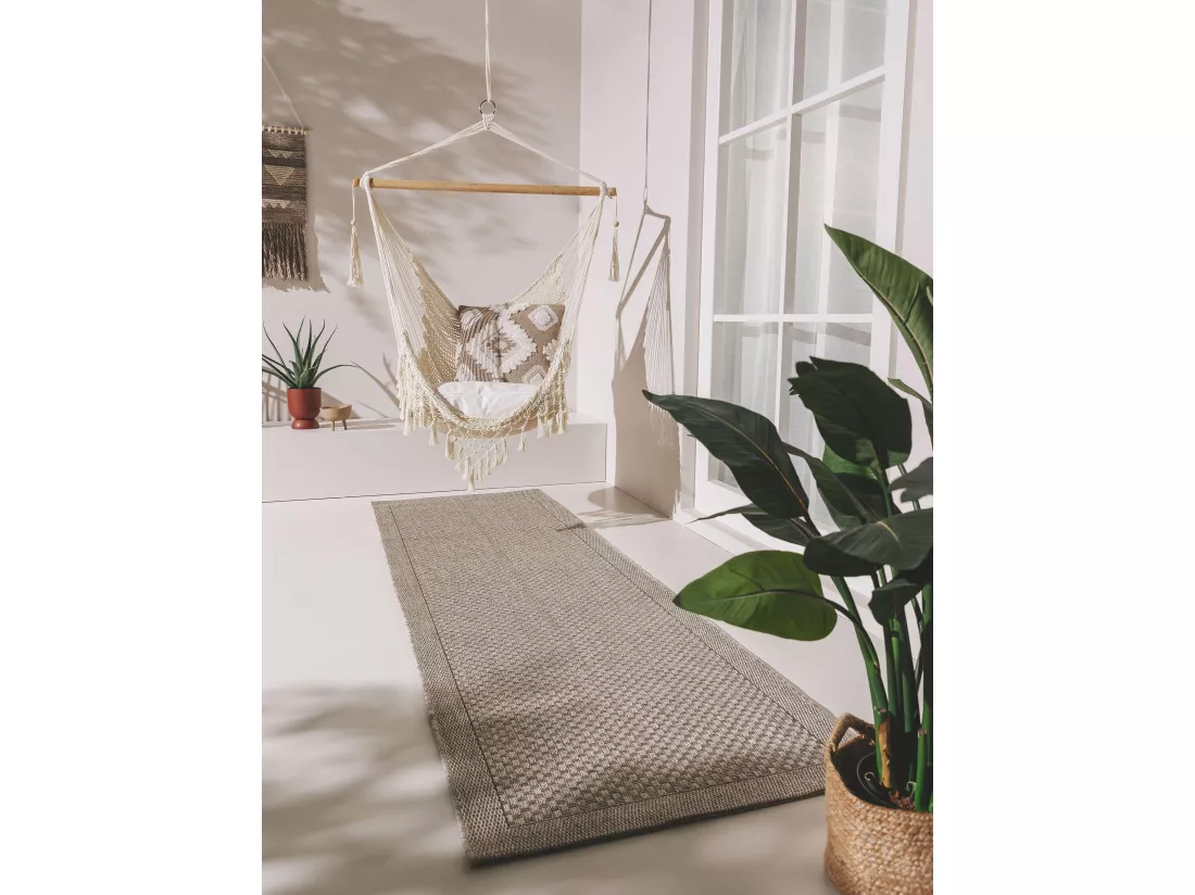 Tapis de couloir extérieur & intérieur Naoto Gris clair 80x240 cm