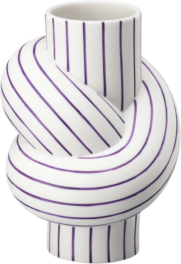Rosenthal Vase 12cm, Plum, Node Stripes Hvid