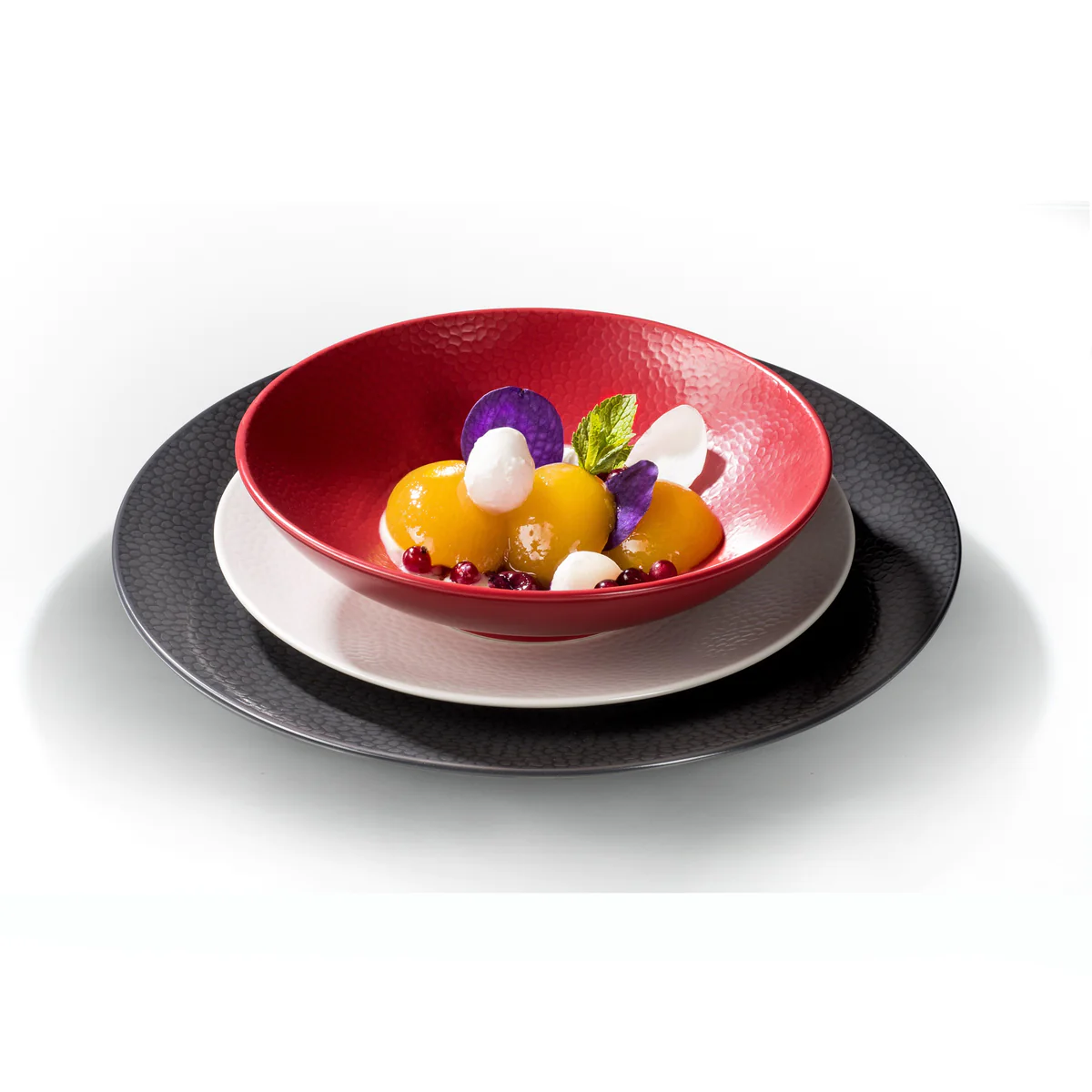 Stone Rouge - Assiette plate 27 cm (lot de 6) Médard de Noblat