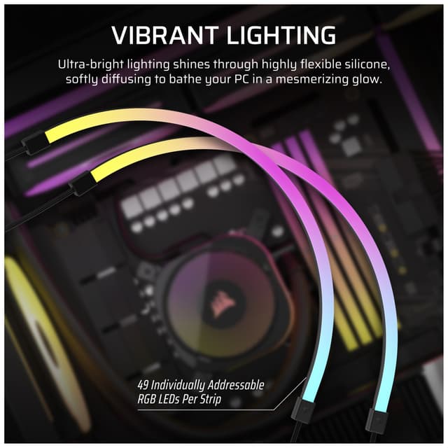 Corsair iCUE LINK LS430 Aurora RGB-lysstribesæt (2-stk)