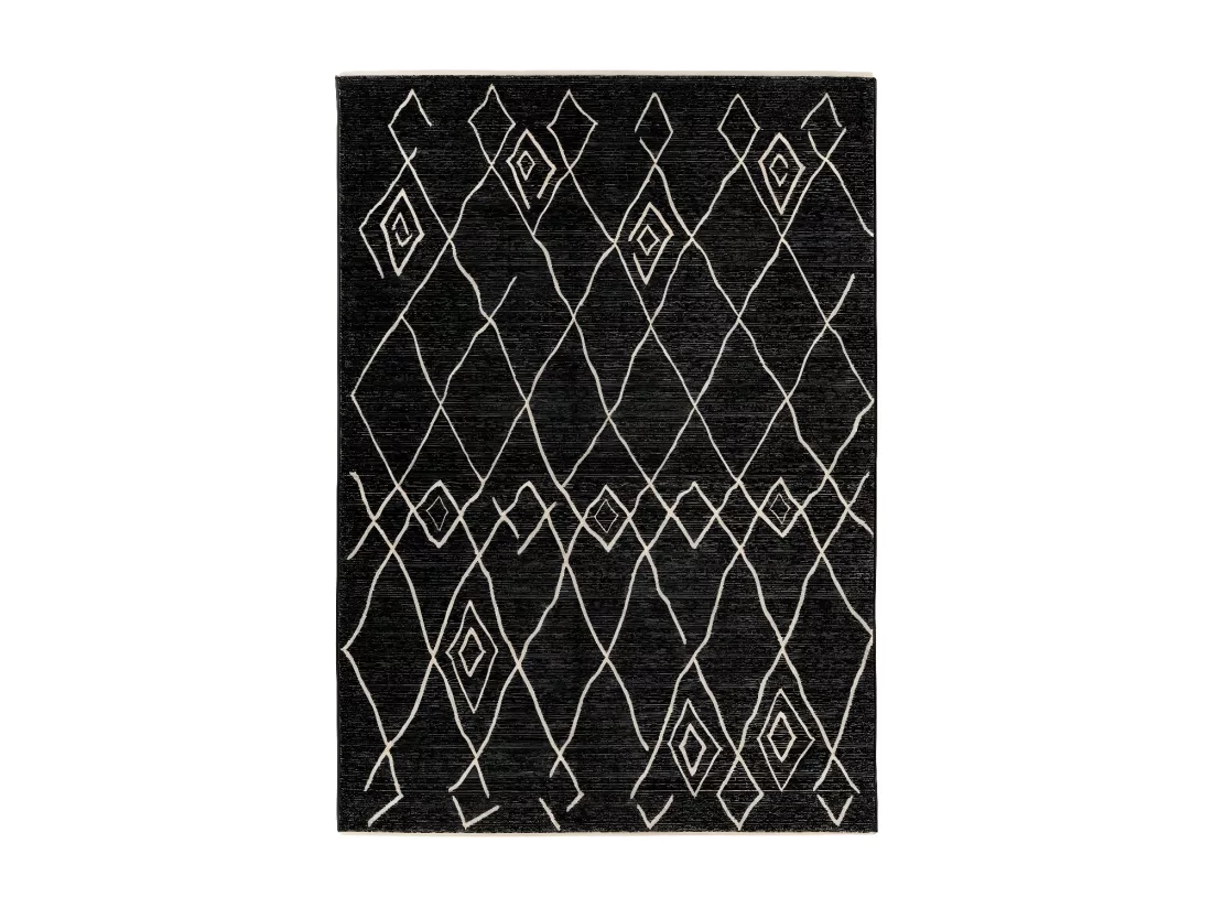 Tapis 230x160cm, design A205R coloris graphite - Confort et élégance pour votre intérieur