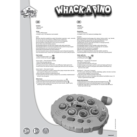 Games For Fun Whack-a-Dino spil