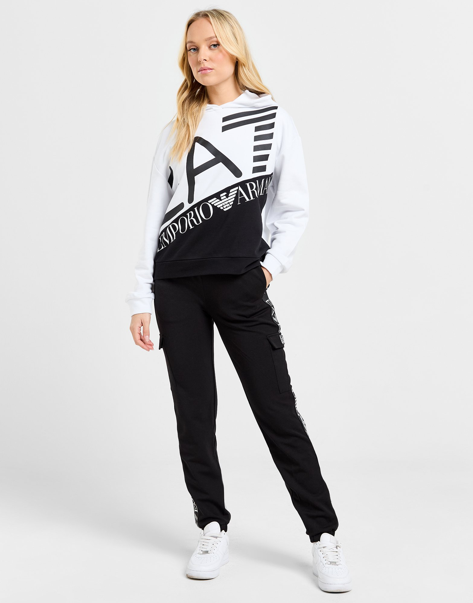 Emporio Armani EA7 Sweat à Capuce Split Femme