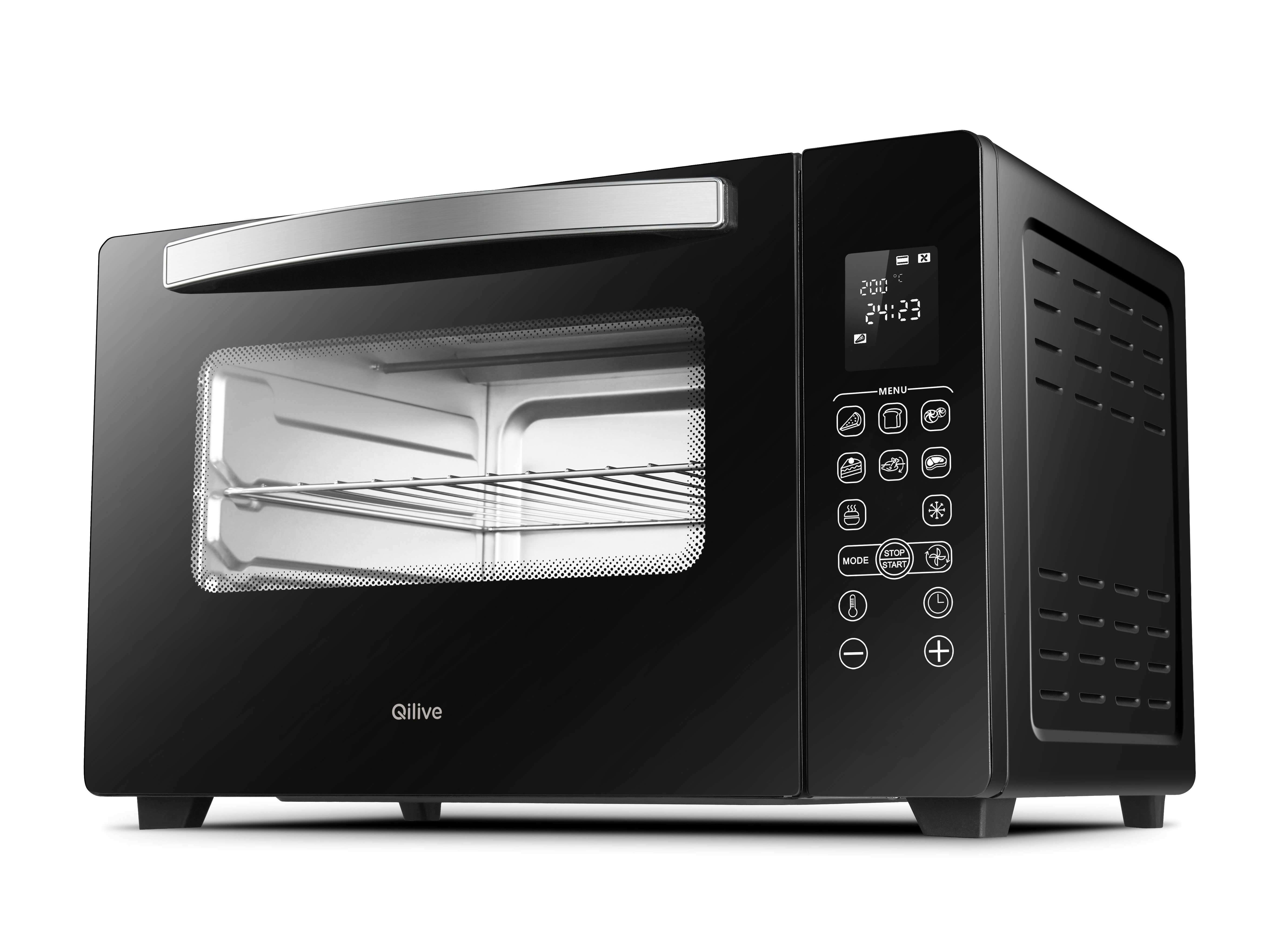 MINI FORNO QILIVE Q.6279 PRETO DIGITAL 46L