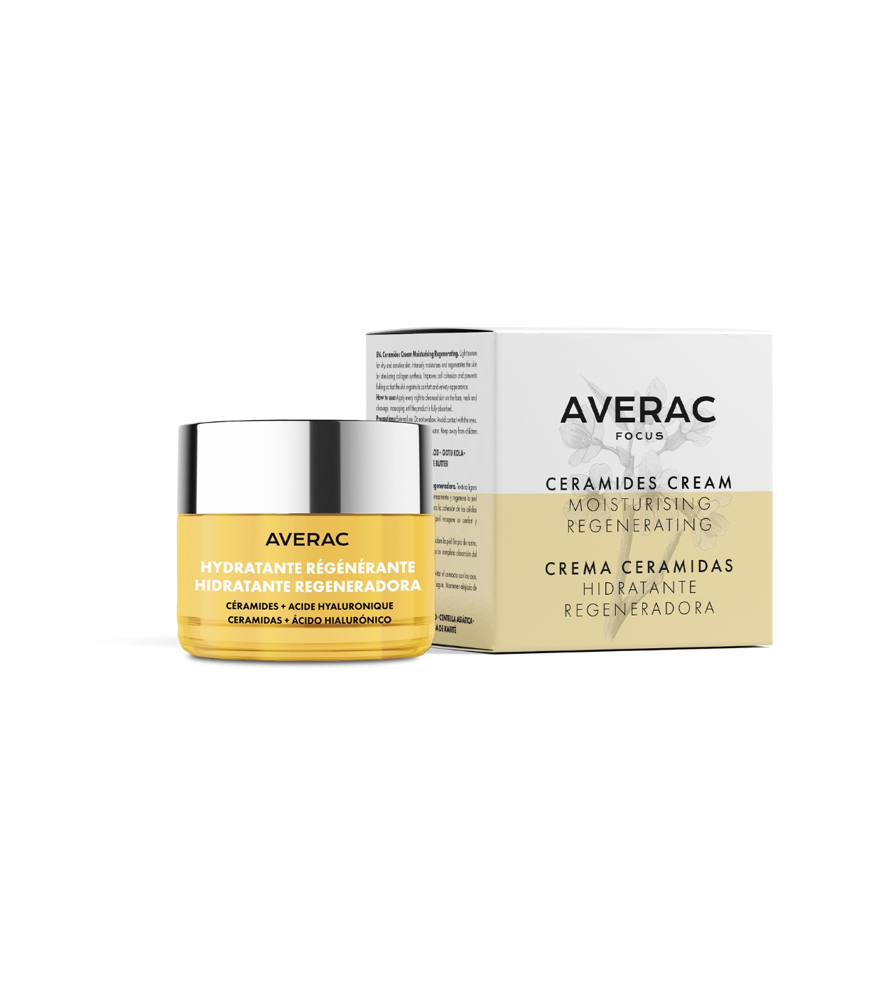 Averac Cosmetics - *Focus* - Creme facial hidratante regenerador com ceramidas - Pele seca e sensível