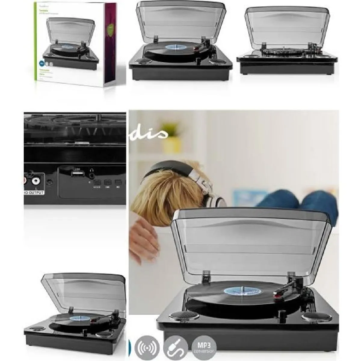 N/C Platine Vinyle Bluetooth - Générique