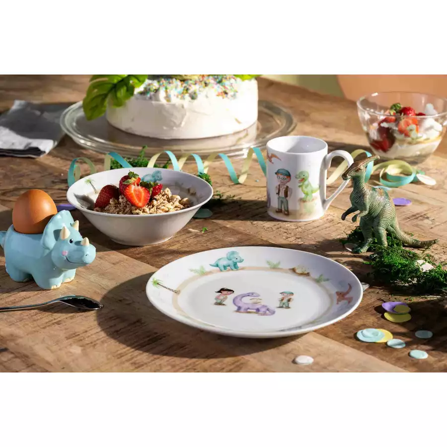 Leonardo Kindergeschirr Set mit Besteck BAMBINI AVVENTURA grün