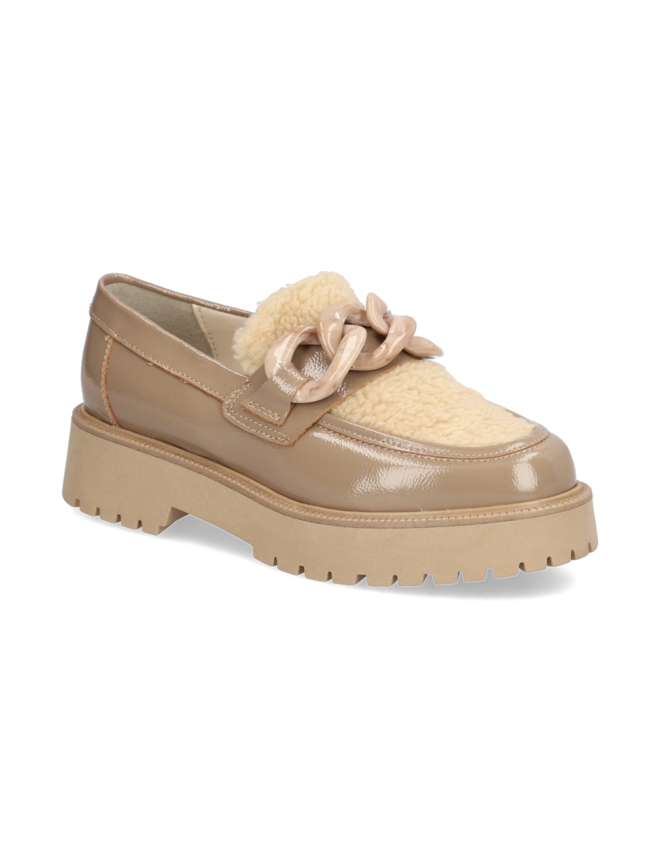 Lederkombination Slipper