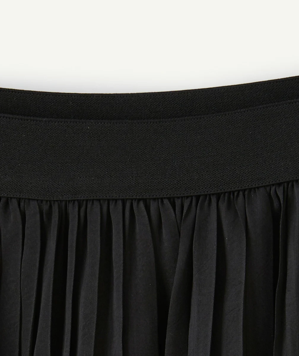 JUPE LONGUE FILLE PLISSÉE NOIRE