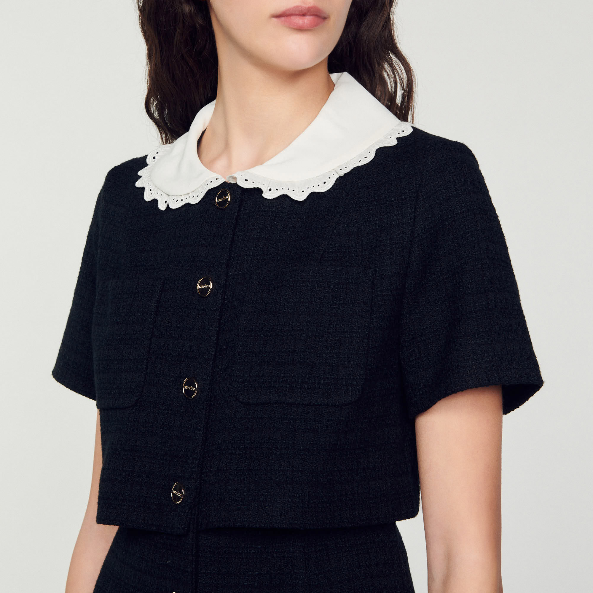 Robe courte en tweed