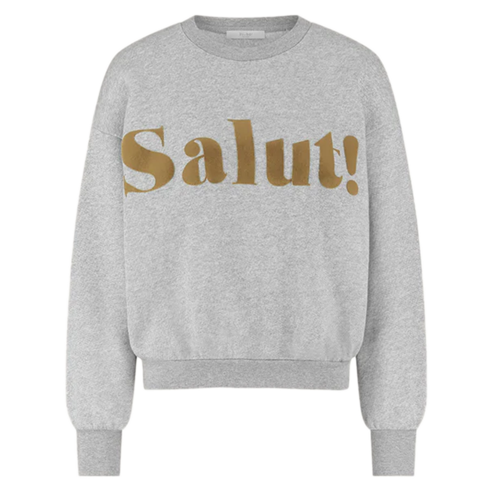 BIBI - Sweat ample sérigraphié en coton mélangé | Gris