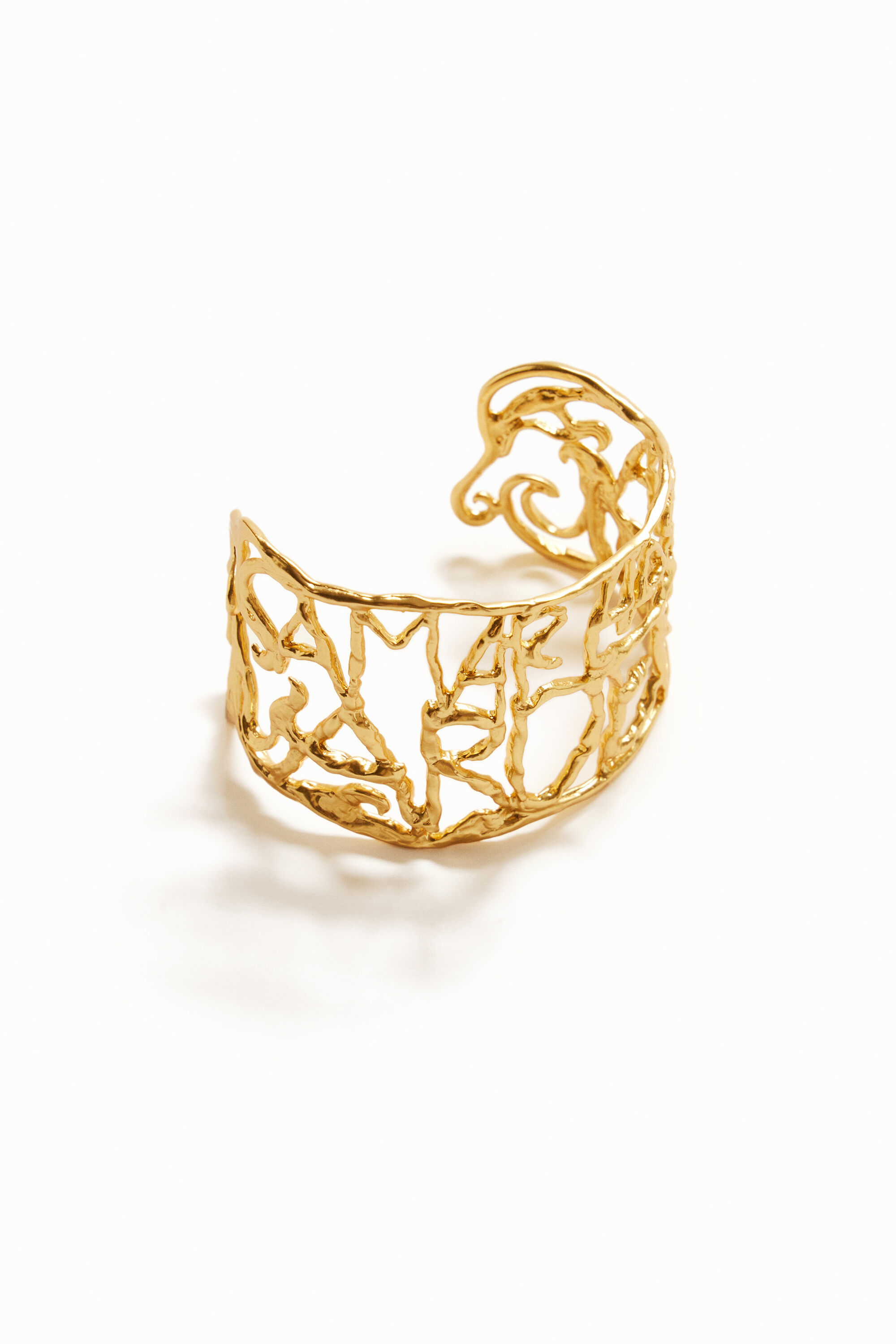 Bracelet large message plaqué or Zalio