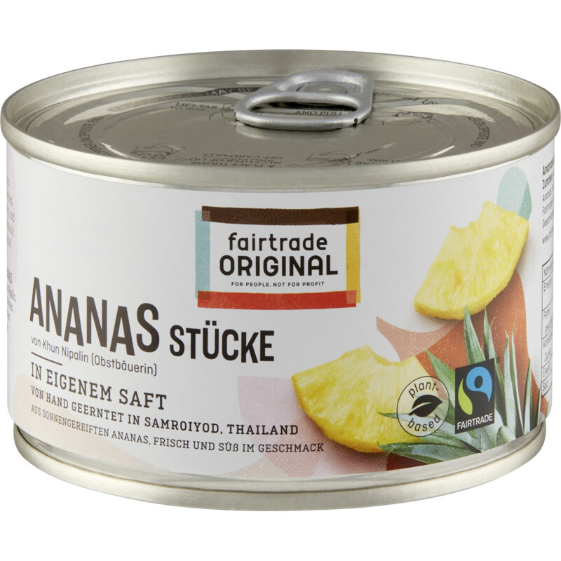 Fairtrade Original Ananas stukjes op eigen sap