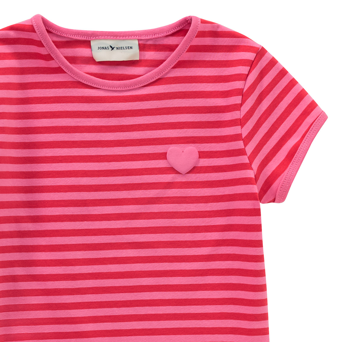 Jonas Nielsen Mädchen T-Shirt mit Herz-Print pink / rot