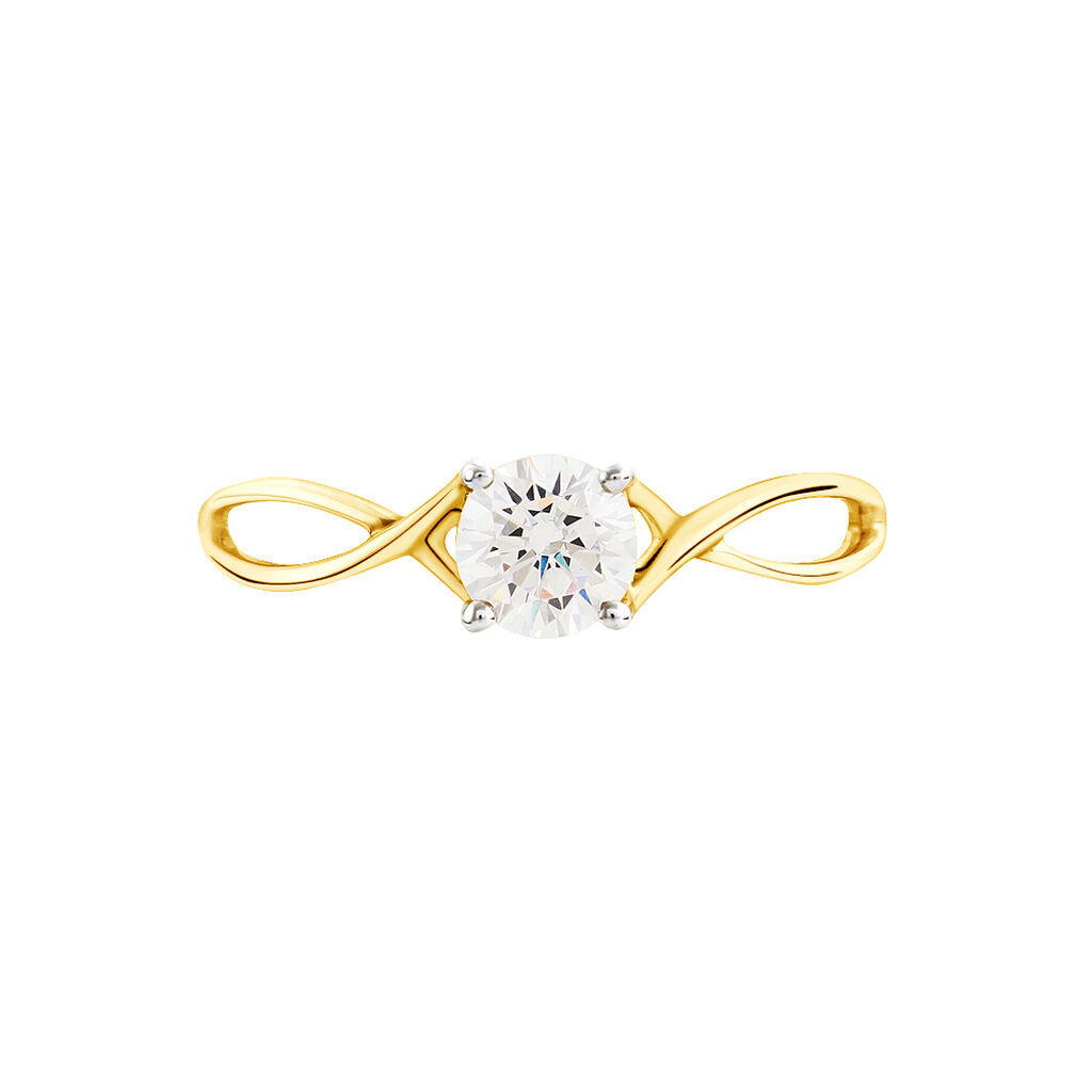 Bague Karlena Or Jaune Oxyde De Zirconium