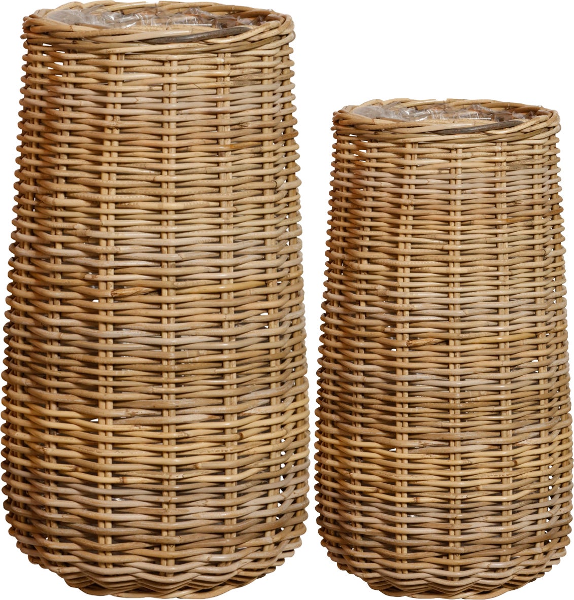 Bloempot rattan naturel D 36 H 70 cm
