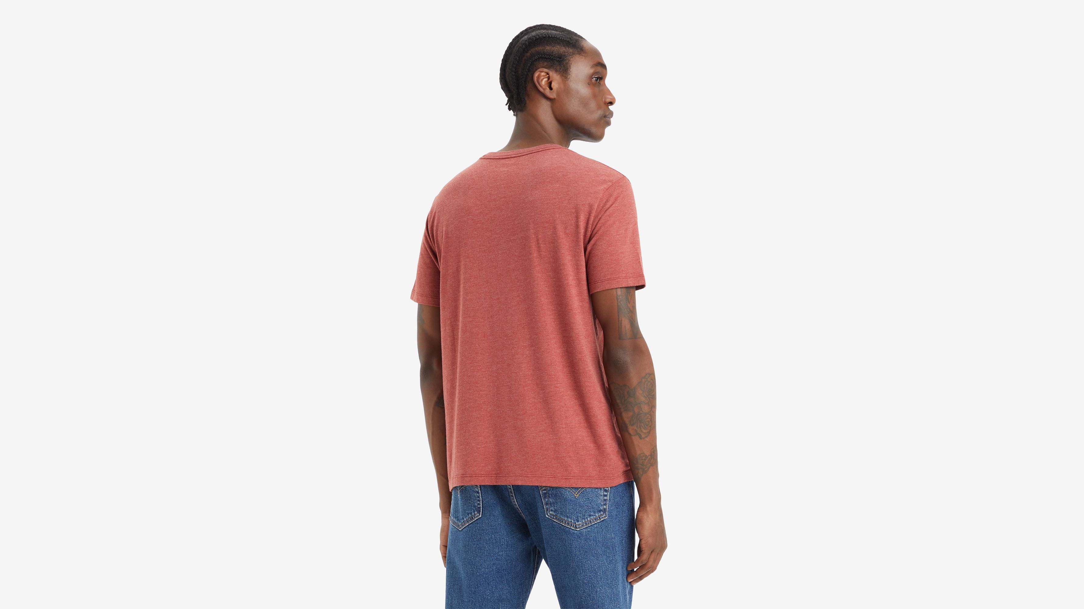 Classic Graphic Tee - Ssnl Core Bw Tri-Blend Fired Brick - Red