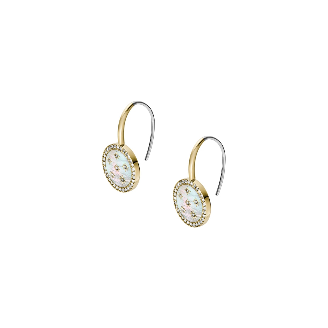 Fossil Hängeohrringe Classic Mother-of-Pearl Goldig