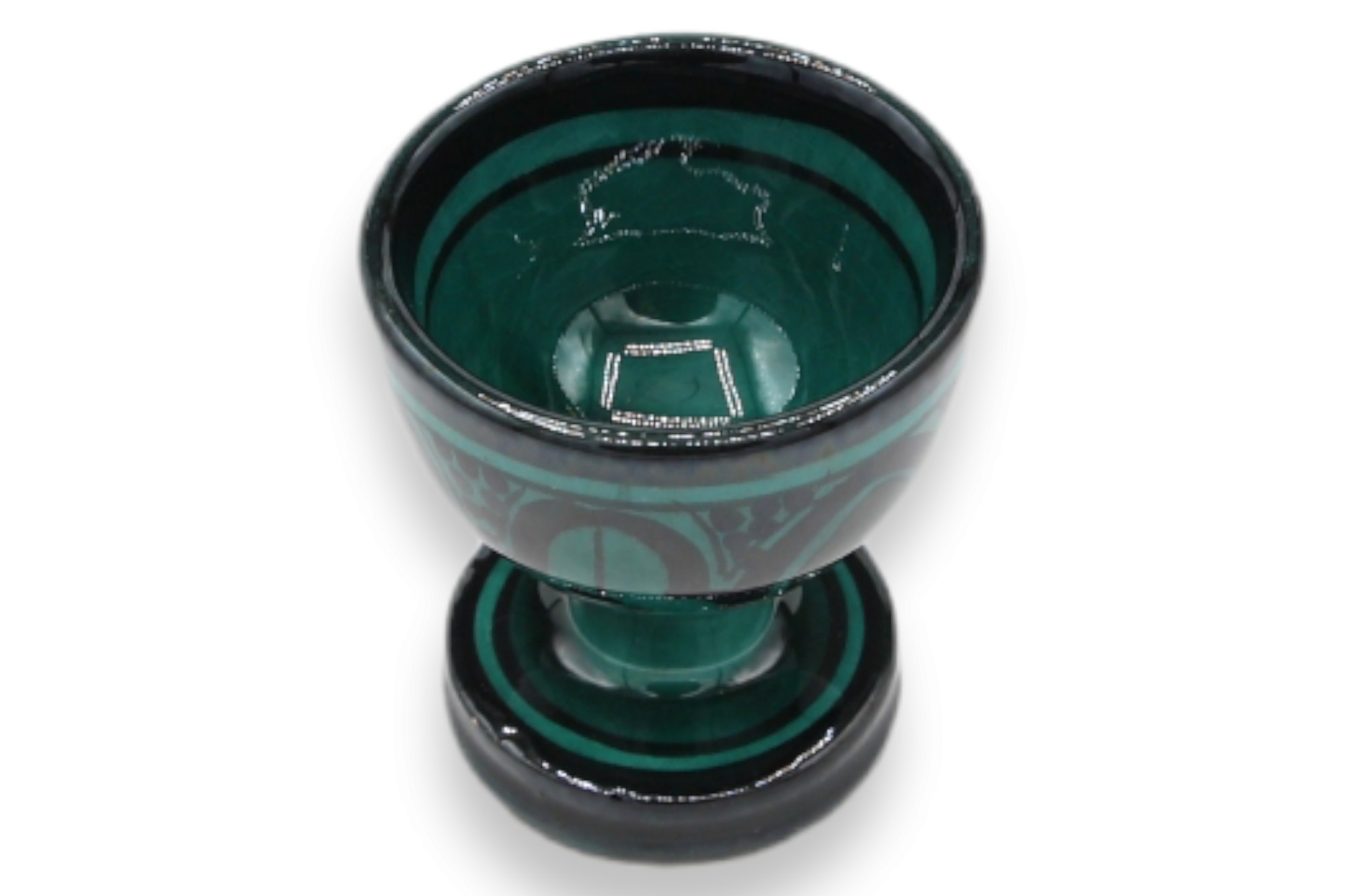 Keramik-Eierbecher, grün, Ø 5 cm, H 7 cm zu 3,80