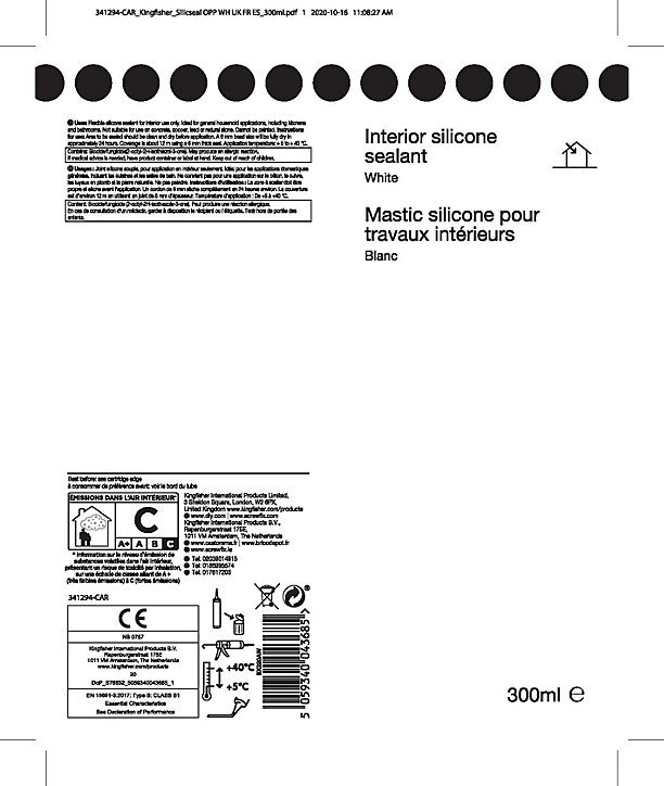 Mastic silicone intérieur blanc 300ml