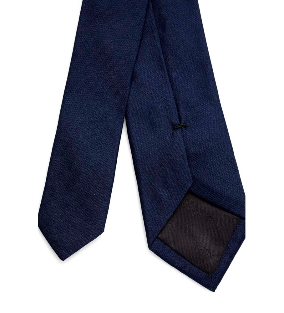 Gravata de seda azul marinho Calvin Klein Rich