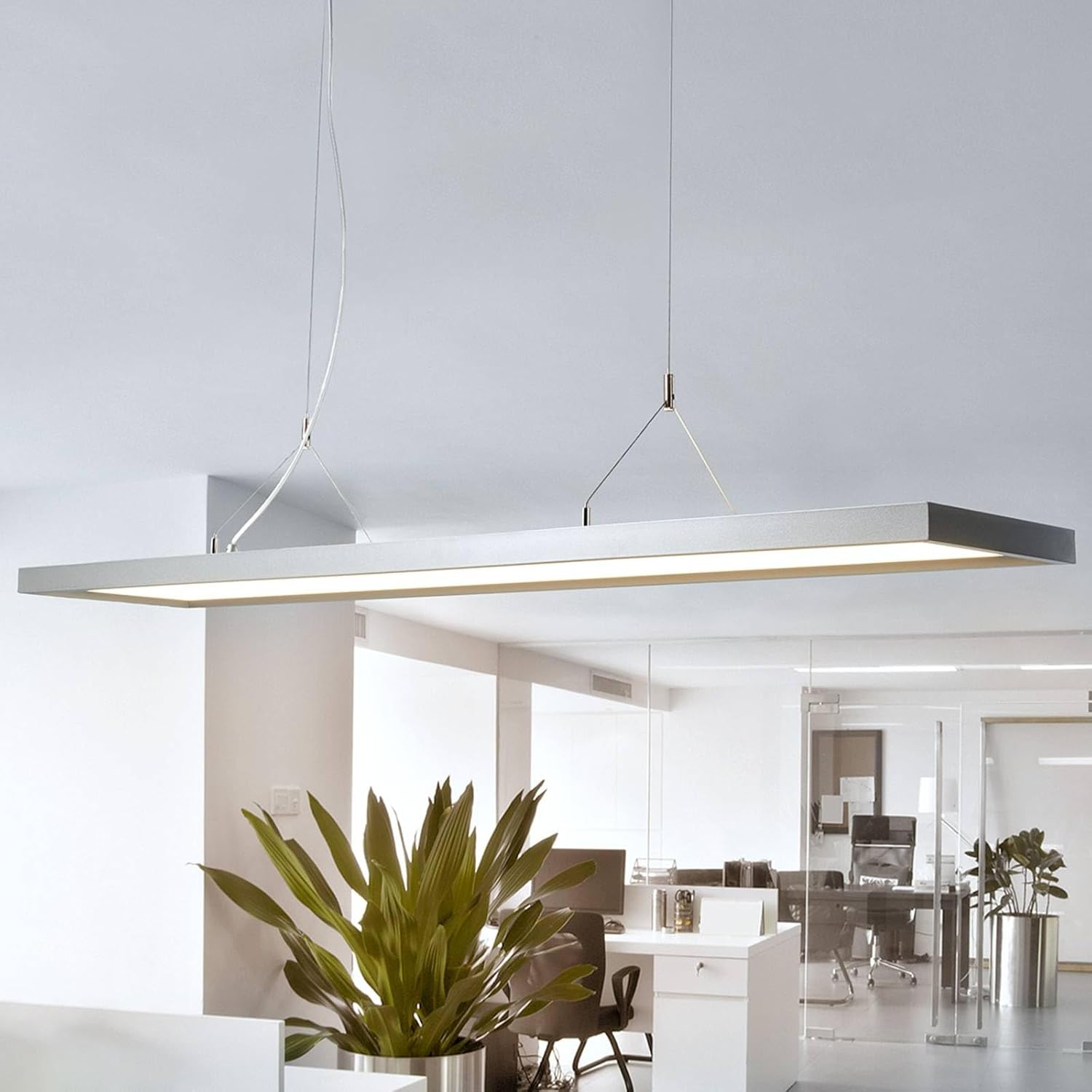 Arcchio LED Panel/Pendelleuchte Büro, Büroleuchte Hängeleuchte 4.000K Uplight & Downlight 5.200lm Leuchtmittel