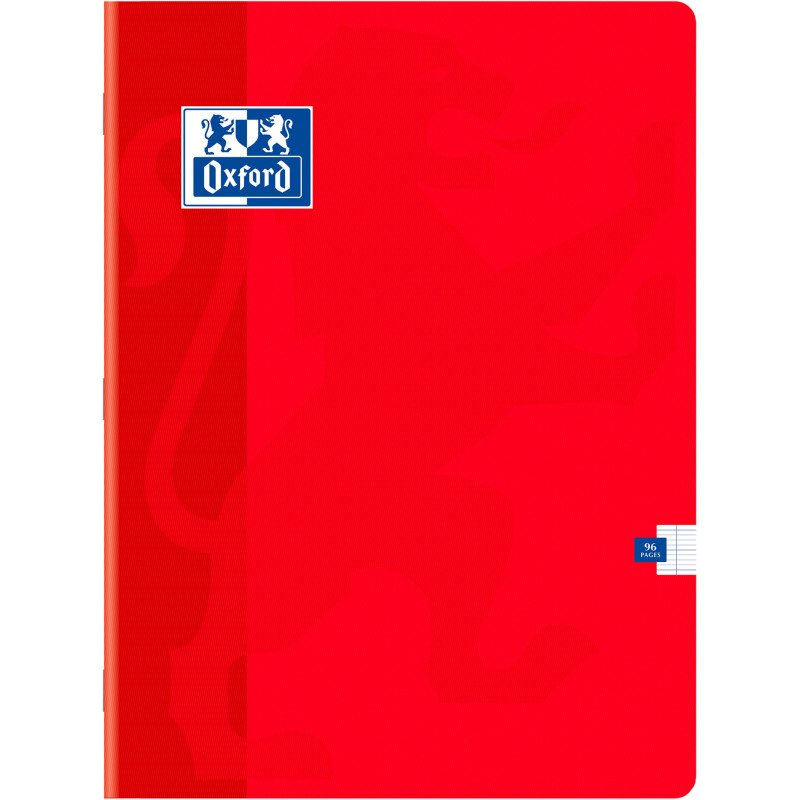 Cahier classique Oxford 24 x 32 cm assorti - grands carreaux - 96 pages