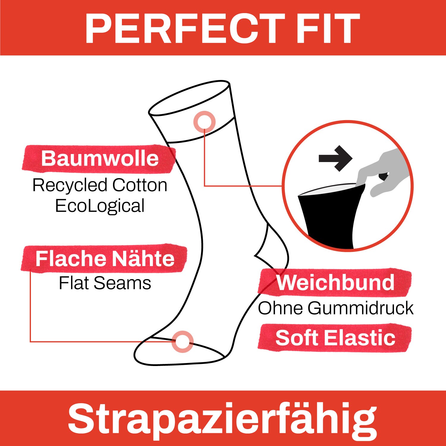 Chili Lifestyle Socken DIABETIKER Weichbund ohne Gummi 4 Paar Baumwolle