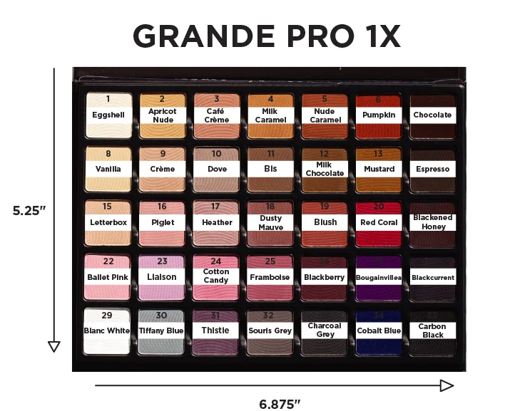 Viseart - Grande PRO 1X - 35er Lidschatten Palette