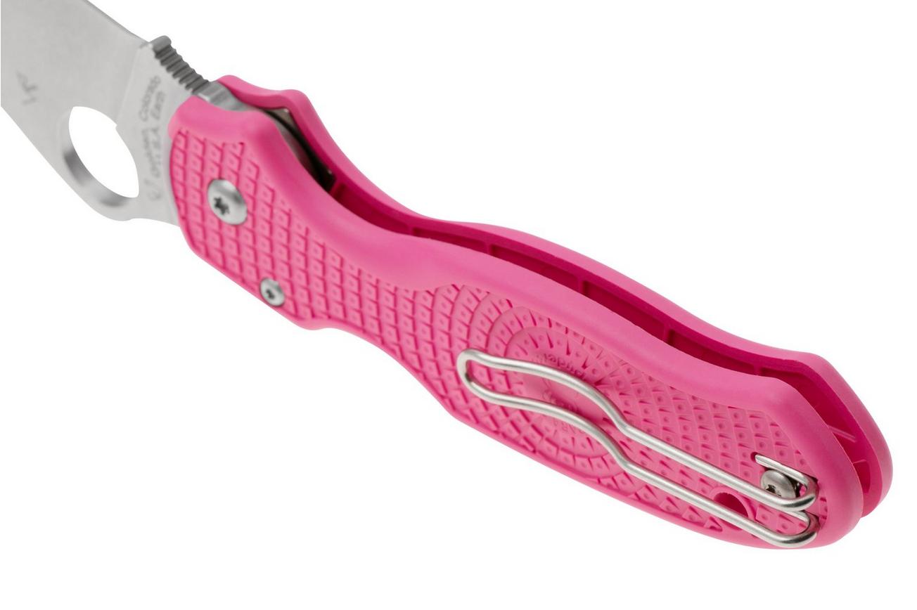 Spyderco Para 3 Lightweight Pink C223PPN FRN CTS-BD1N, Pink Heals zakmes