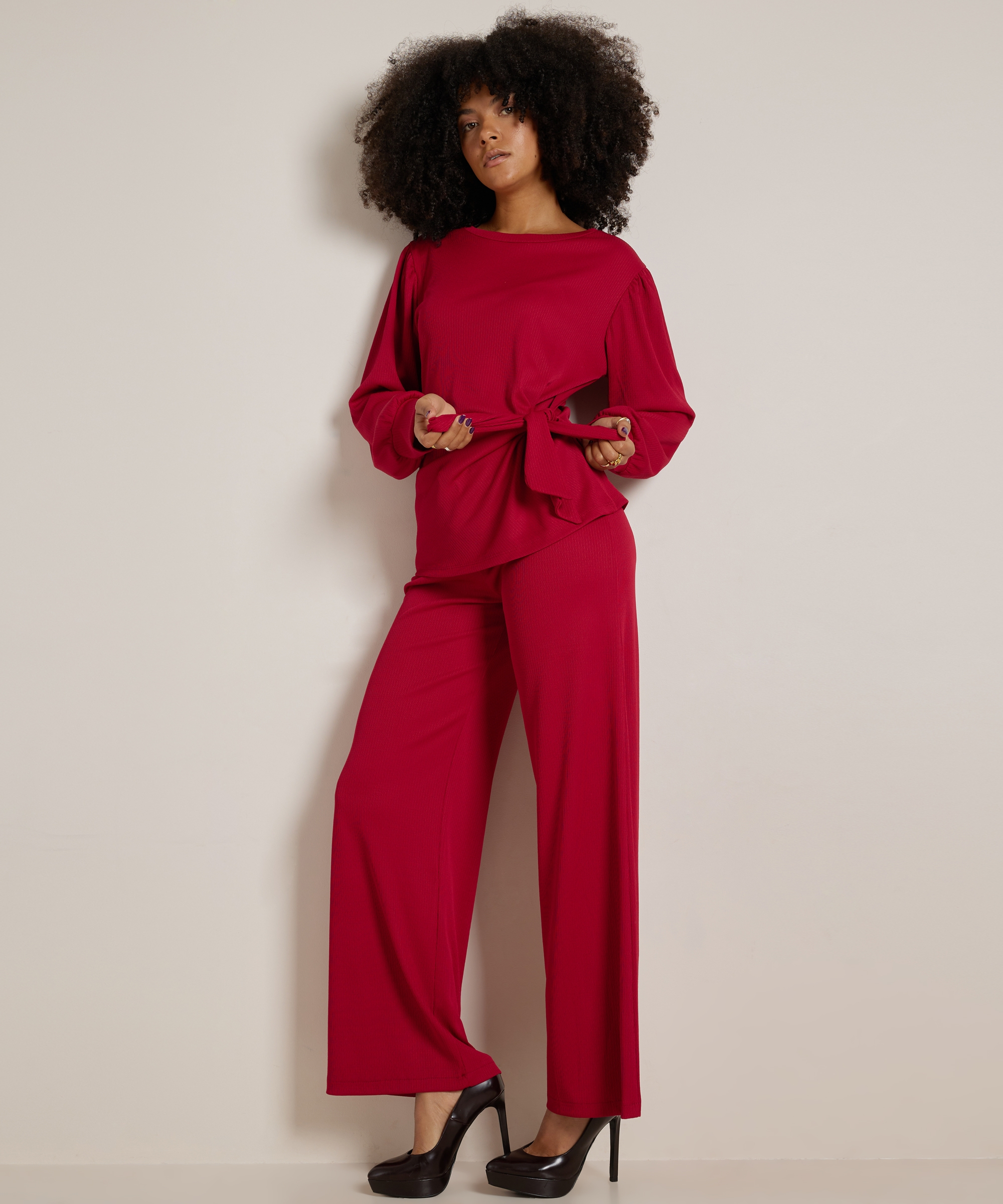 wide fit broek structuur