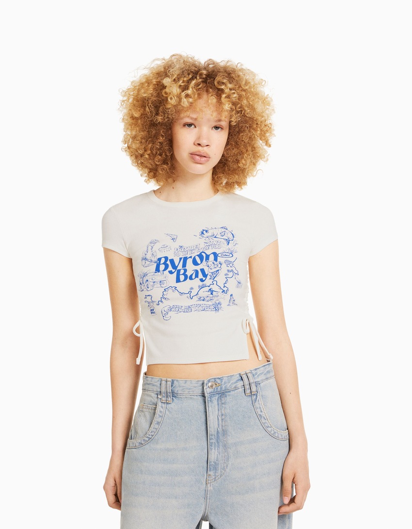 Camiseta de manga curta com estampa