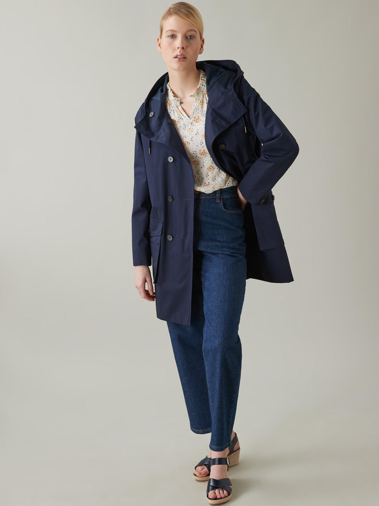 Parka double boutonnage femme