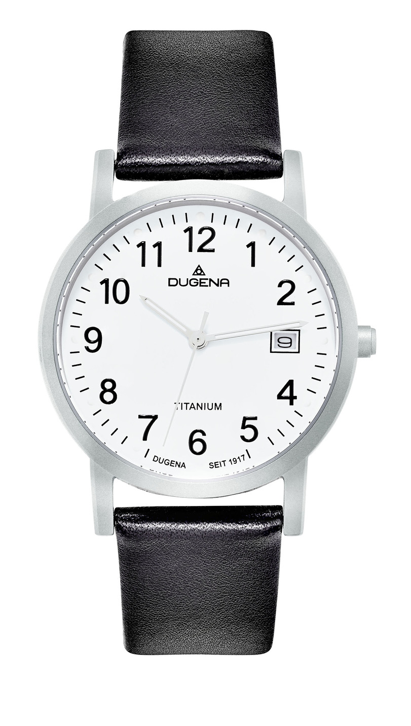 Herrenuhr mit Titangehäuse und Lederband