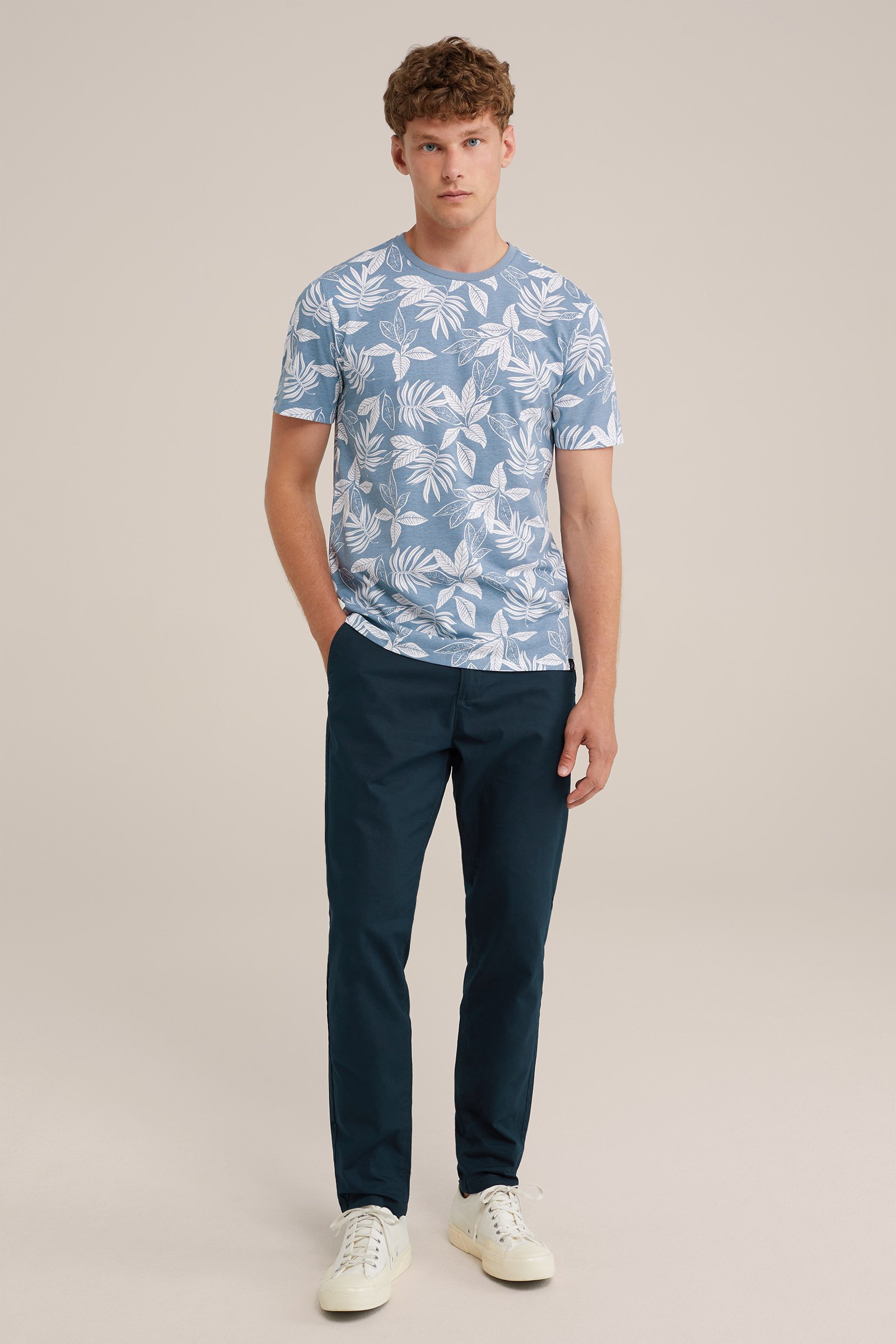 T-shirt met dessin WE Fashion Lichtblauw
