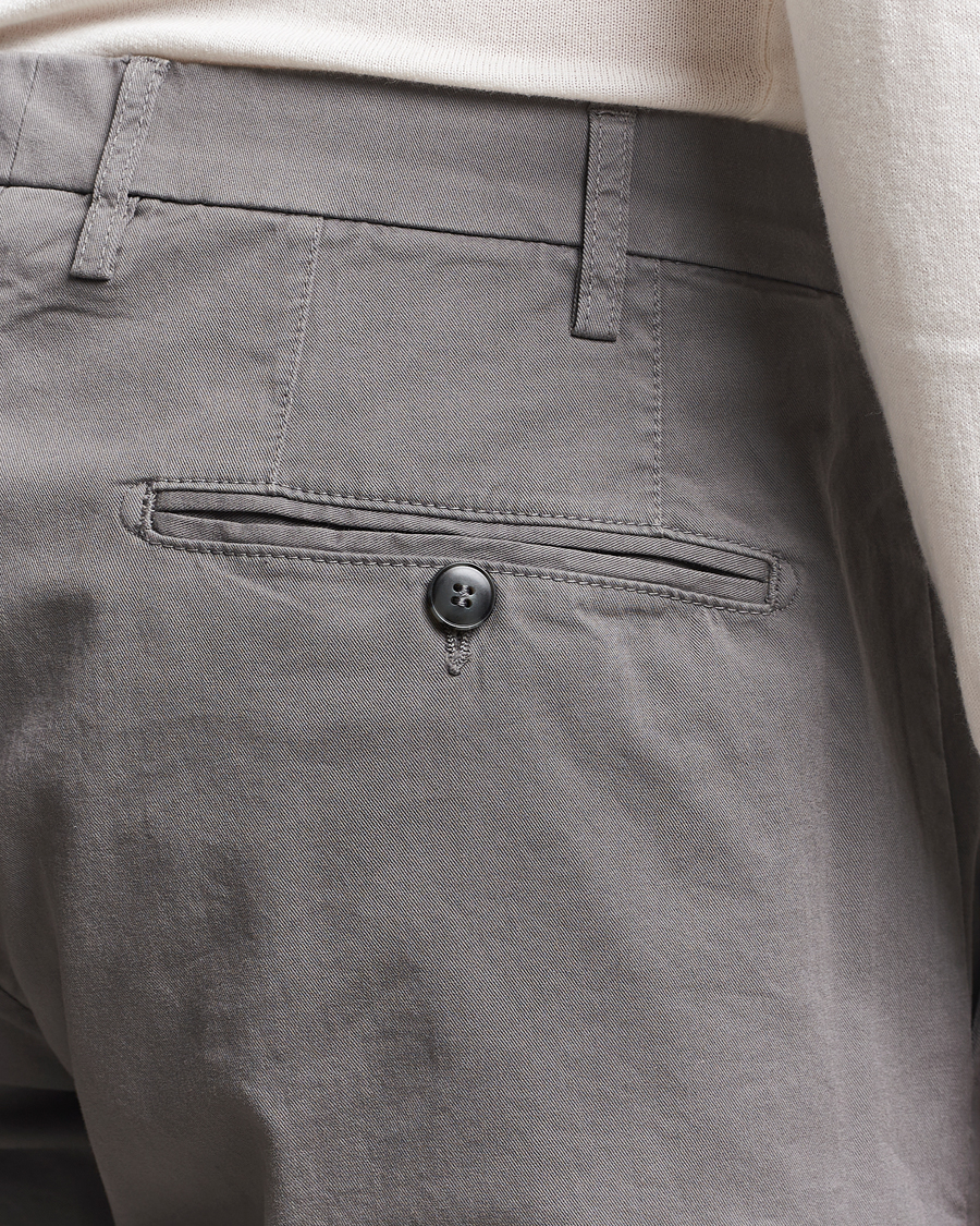 Canali Slim Fit Cotton Stretch Chinos Dark Grey