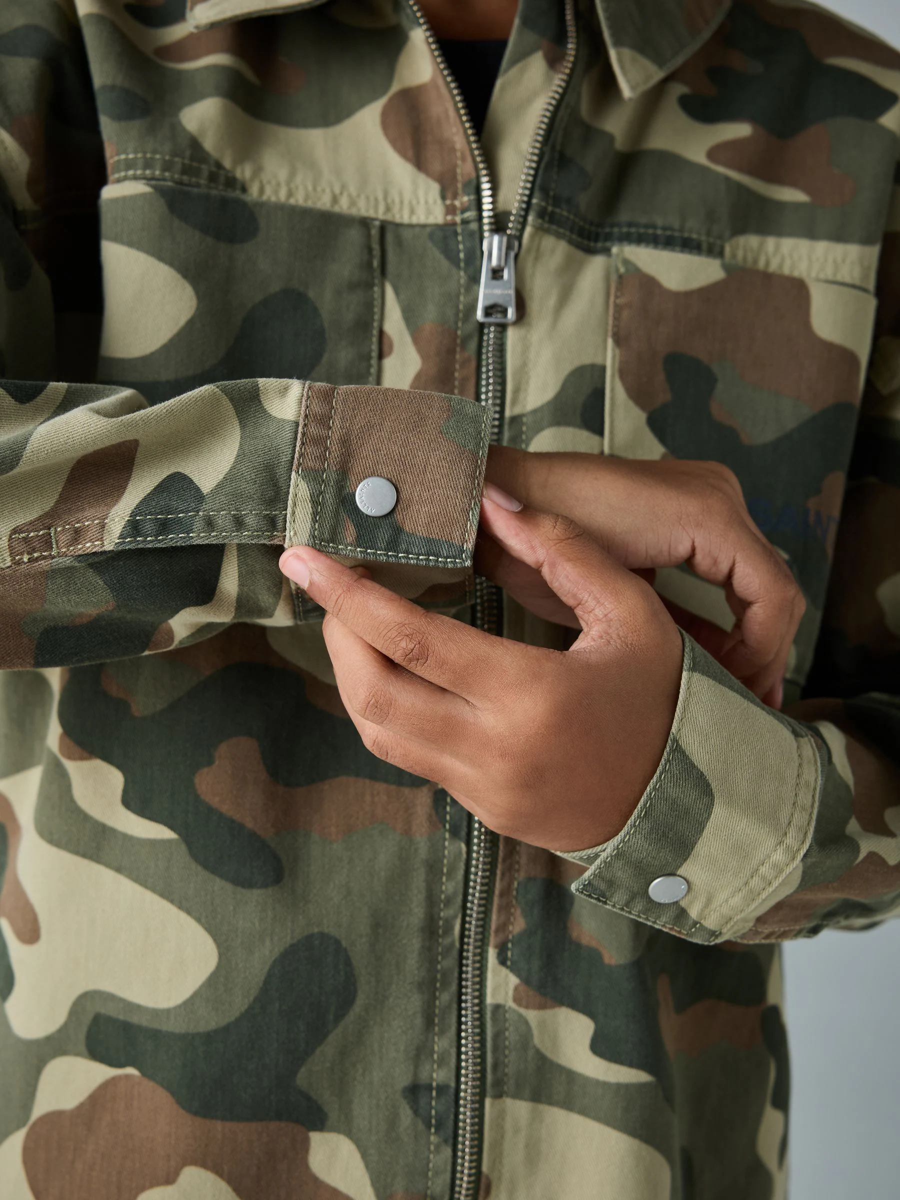 smALLSAINTS Camo Underground Shacket and T-Shirt Set