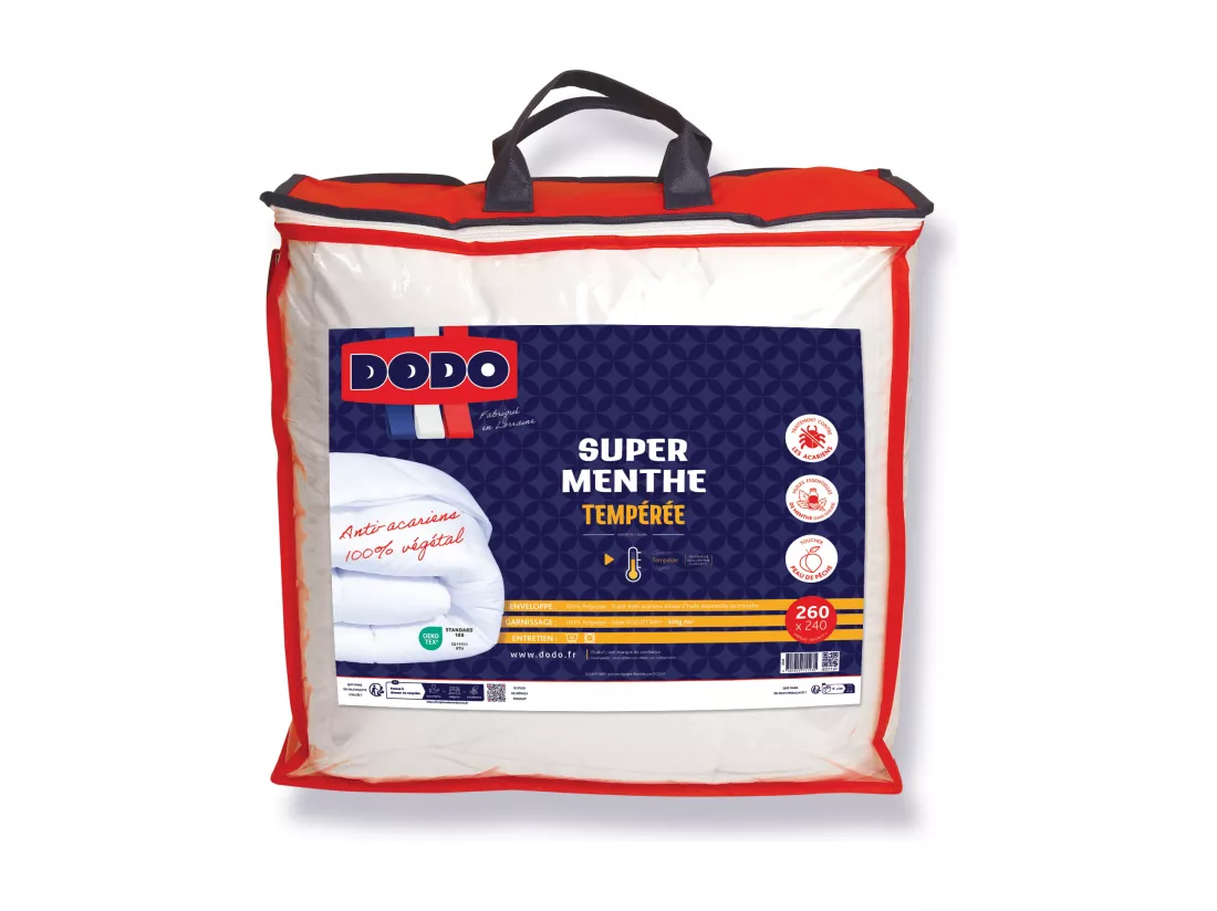 Couette DODO anti acariens naturel - 240 x 260 cm - MENTHOL PROTECT