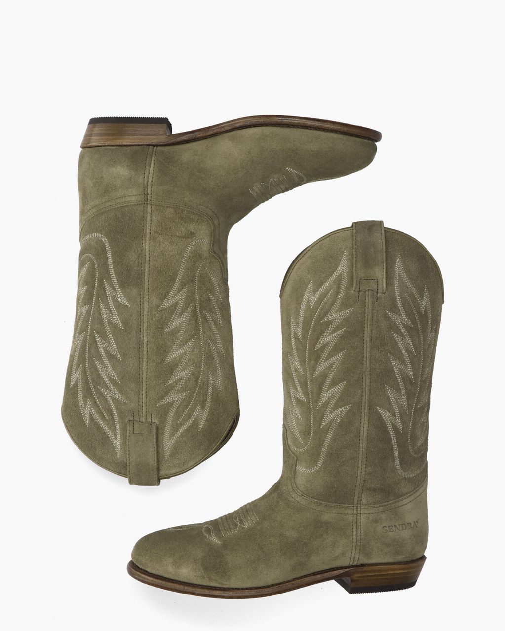 Sendra 13843 Groen Damesboots