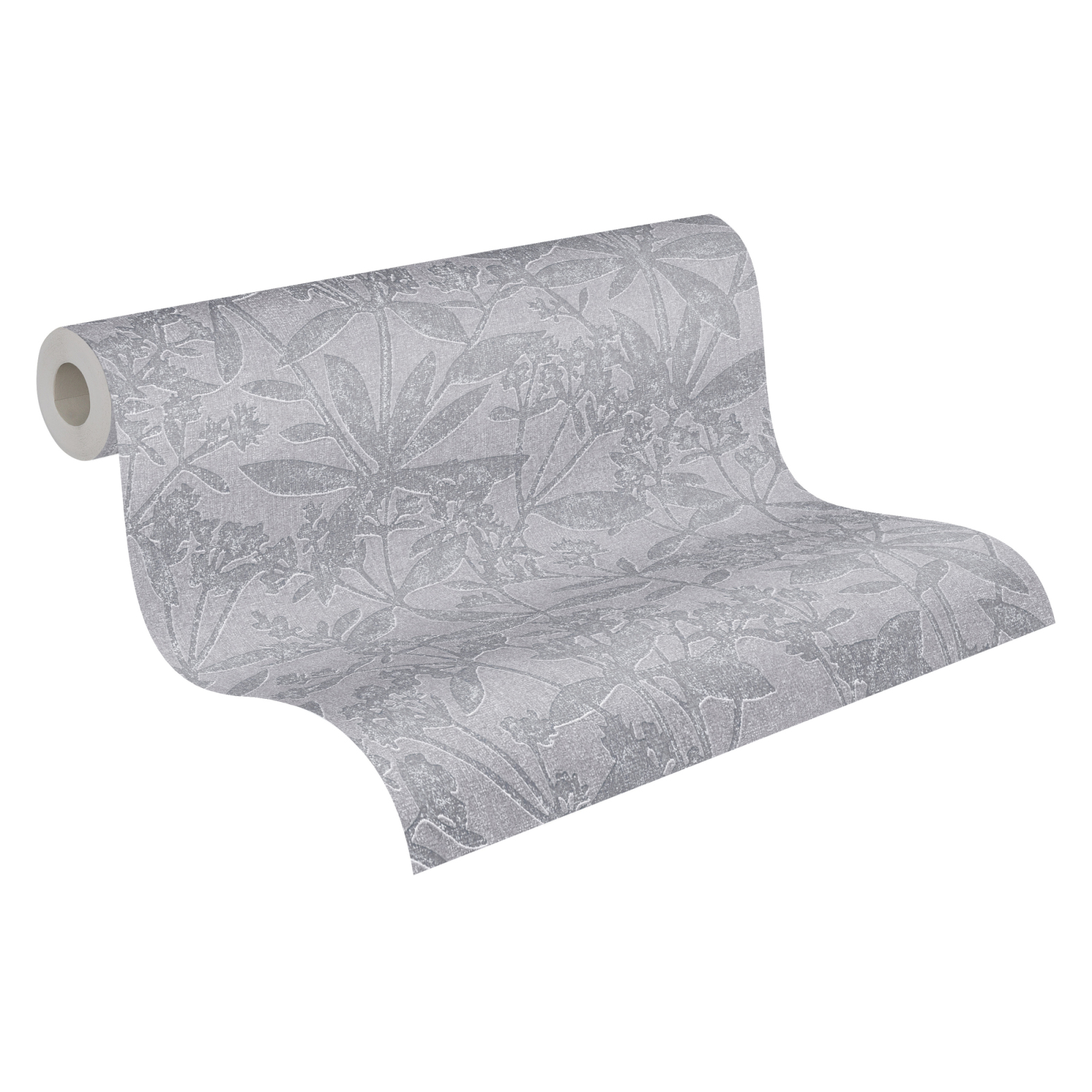A.S. Creation Vliestapete - grau-blau - Floral - 10 Meter