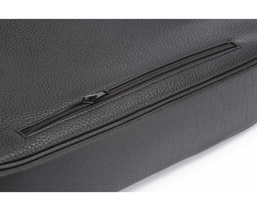 Cartable homme cuir avec bandoulière Noir Grainé - KARLINGTON III